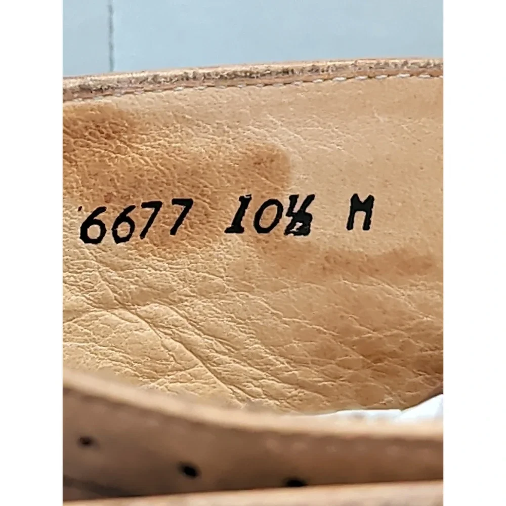 Mercanti Firoenti Wingtip Chukka Ankle Boot Brogue Sz 10.5M Brown Leather Italy